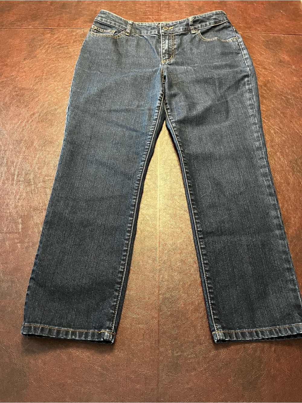Chico's Straight-Leg Jeans in Medium Blue Wash